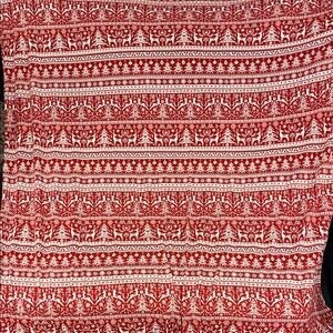 Red and White Patterned Fabric